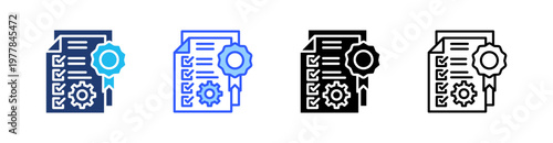 Project Charter Multiple Style Icon Set Collection Pack Web Banner Vector 