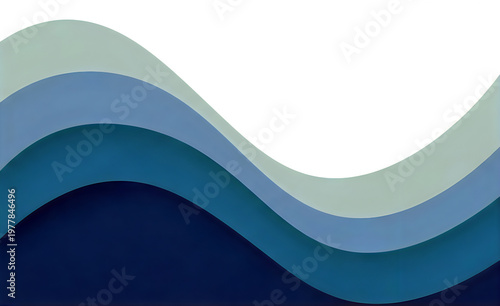 Abstract wavy lines create calming background with cool color palette perfect for design.