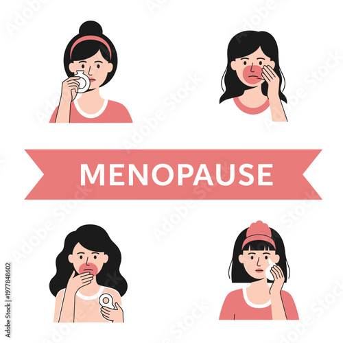 Menopause Symptoms Vector Illustration for Women's Health