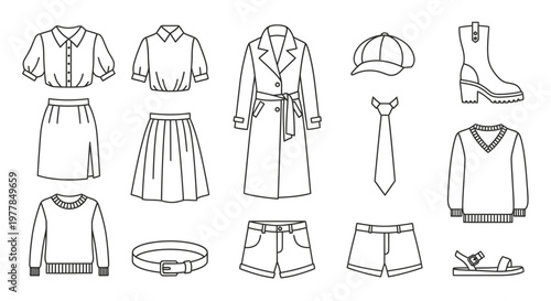Collection of various clothing items 1.