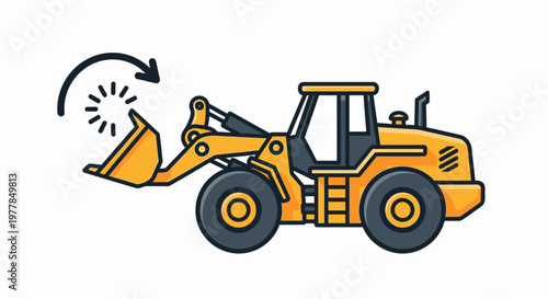 Heavy duty wheel loader machine.