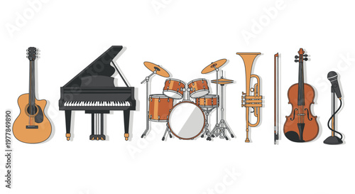 Musical instruments for orchestra performance 2.