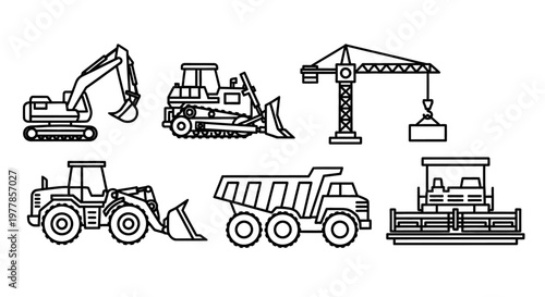 Heavy construction machinery equipment vehicles 1.