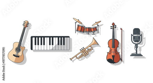 Musical instruments for music making 5.