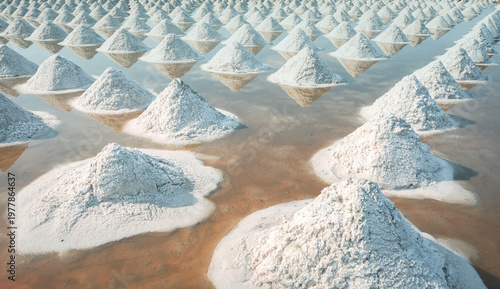 Photos Brine salt farm at Samut Sakhon, Thailand