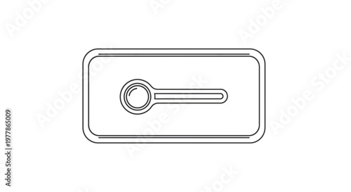 Minimalist Safe Lock Icon, Security Concept, Simple Line Art, Vector Illustration