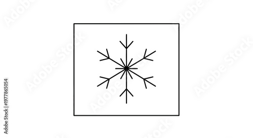 Minimalist Snowflake Icon Vector Art