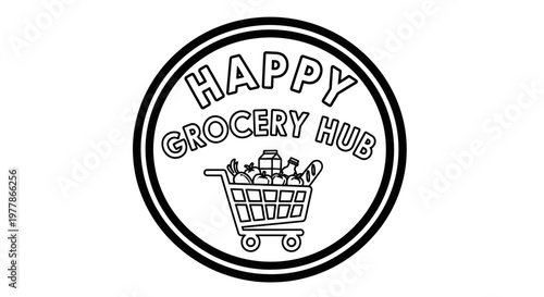 Grocery shopping cart with food.