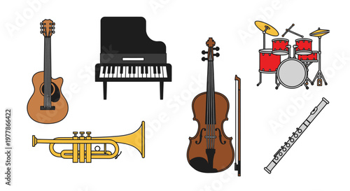 Musical instruments for orchestra performance 4.