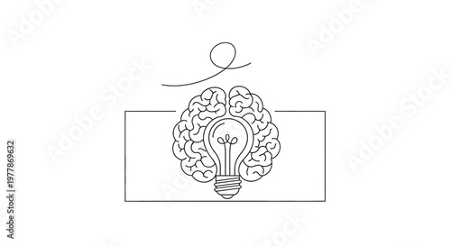Creative Idea, Brainstorming, Light Bulb Insight, Innovation Concept, Thinking Process