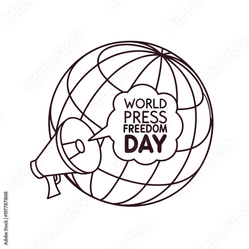 Journalism Rights and Free Media Concept for World Press Freedom Day