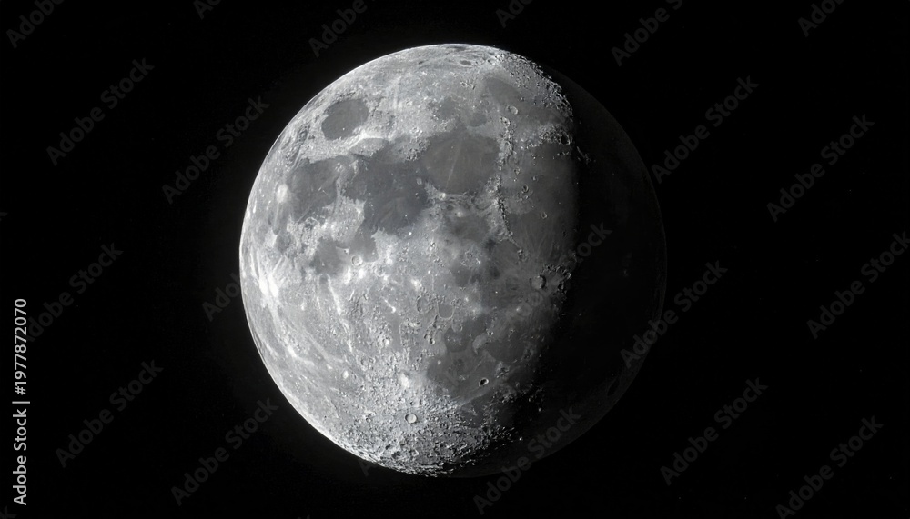 Fototapeta premium The moon in the dark of night.