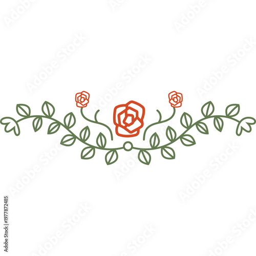 floral flower divider