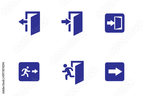 Vector black exit icon set stock illustration
Icon Symbol, Exit Sign, Door, Evacuation, Escaping