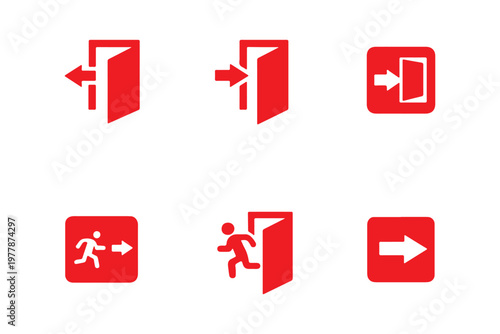 Vector black exit icon set stock illustration
Icon Symbol, Exit Sign, Door, Evacuation, Escaping