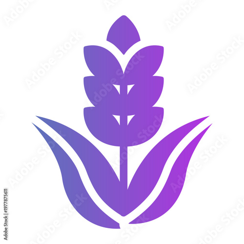 Organic wheat Line Gradient Icon