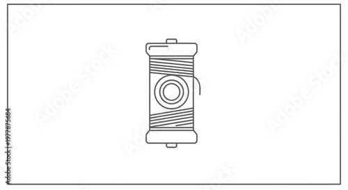 Spool of Thread Icon, Sewing Supplies, Crafting Tool, Minimalist Design