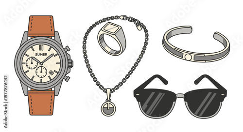 Jewelry and accessories on display.