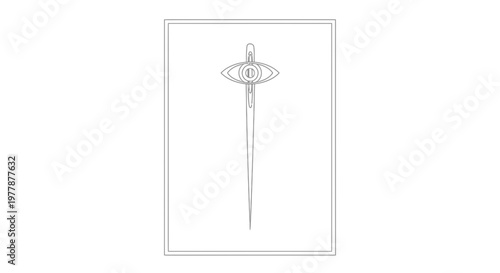 Mystical Eye Sword Symbol - Esoteric, Occult, Visionary Art