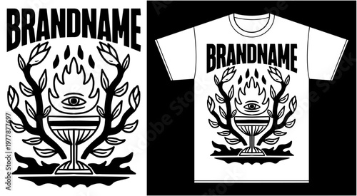 Obraz na płótnie t-shirt illustration band merchandise apparel metal metalcore rock