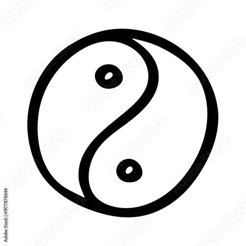 Hand drawn yin yang symbol Zen and Tao Harmony and balance Black and white yin and yang sign Taichi, Taoism, Buddhism, Japan, Chinese, Asian, yoga, meditation, karma, peace, dualism