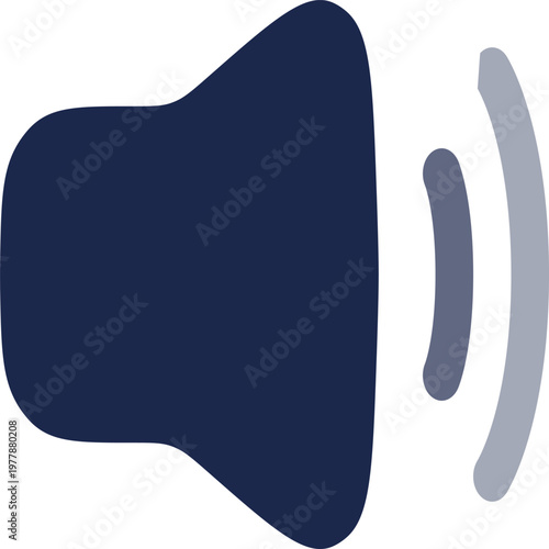 Sound volume icons with different signal levels on white background