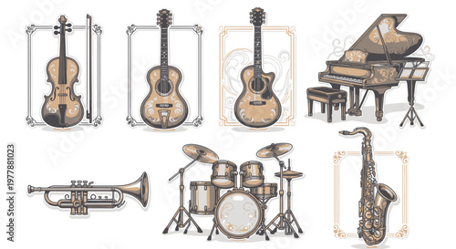 Musical instruments for music making.