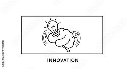 Brain With Light Bulb Idea Symbolizing Innovation and Creativity