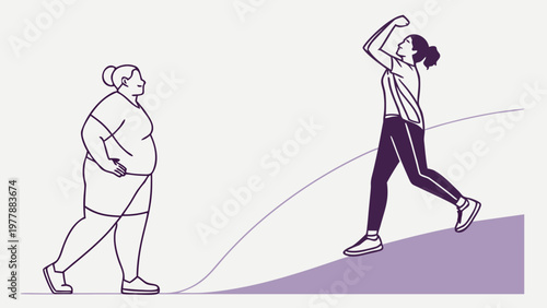 Transformation Journey: Witness the remarkable transformation of a woman as she embraces a fitness journey. From the initial steps to the elation of accomplishment.