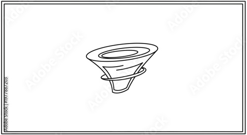 Tornado icon, swirling vortex, abstract storm symbol, weather concept