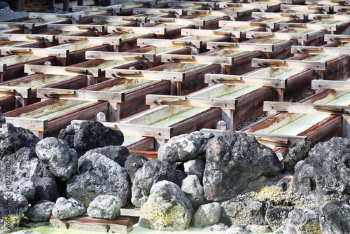 草津温泉：湯畑（日本群馬県吾妻郡草津町）
Kusatsu Onsen : Yubatake (Kusatsu Town, Agatsuma District, Gunma Prefecture, Japan)