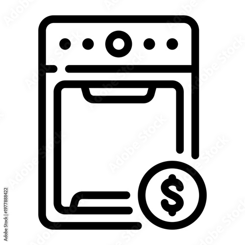 dishwasher line icon