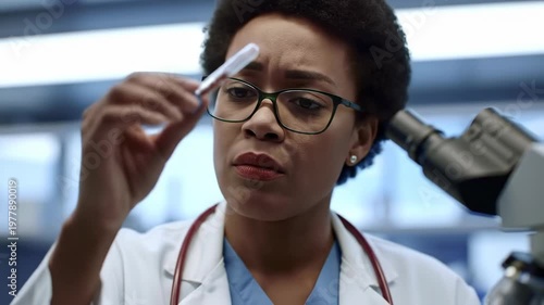 Scientist Examining Test Tube.