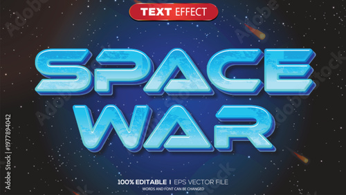 3d text effect space theme
