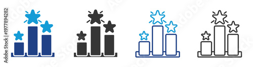 ranking icon set multiple style collection	
