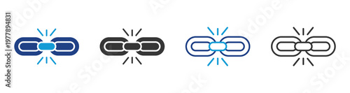  backlink icon set multiple style collection	

