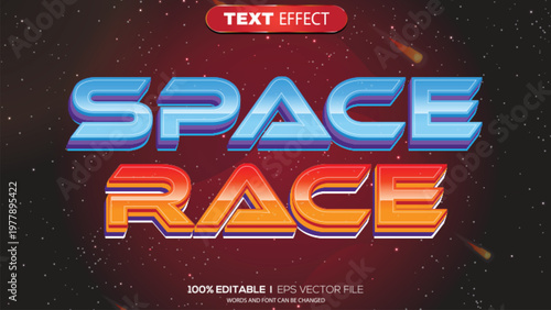 3d text effect space theme