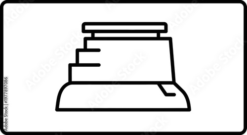 Simple Line Icon of a Food Processor or Kitchen Appliance
