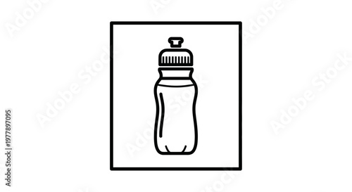 Simple Line Icon of a Sports Water Bottle