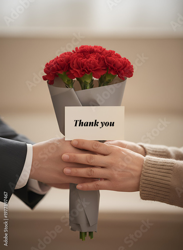 Beautiful fresh pink and red carnation flowers, floral background for Mother's Day