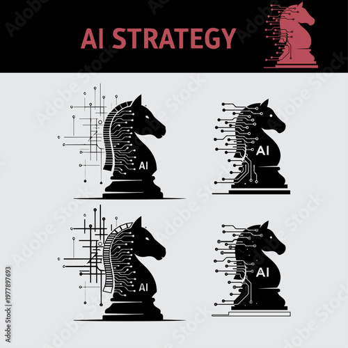 black and white chess board with classic chess pieces in a bold vintage cartoon style illustration