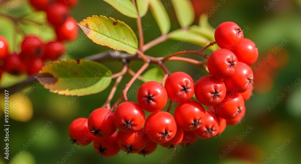 Fototapeta premium red berries on a branch