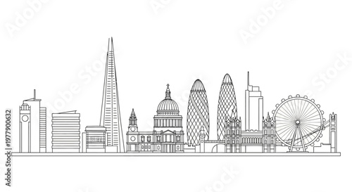 London City Skyline Buildings.