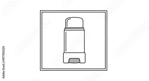 Deodorant stick icon, simple line art illustration of antiperspirant product