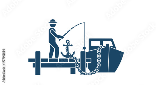 Man fishing on a boat 1.