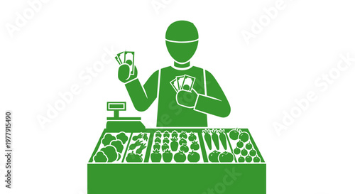 Person holding a coin.