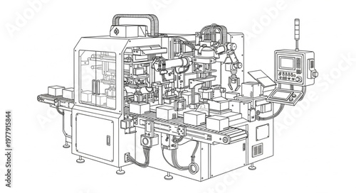 Industrial Machine Equipment Factory Production Line.