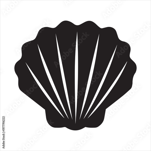 Seashell, shellfish flat icon for apps and websites