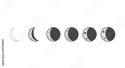 Moon Phases Cycle Graphic