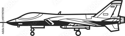 Unmanned combat aerial vehicle schematic and technical blueprint design